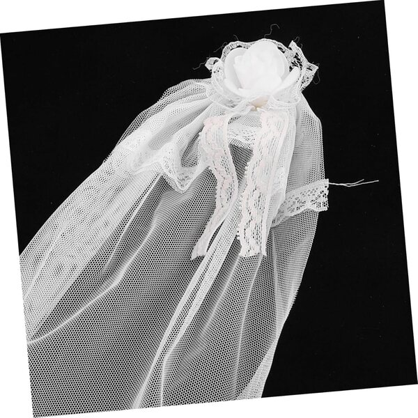 Set 3 Veli da Sposa in Garza e Pizzo per Bambole - Accessori Matrimonio Fai da Te