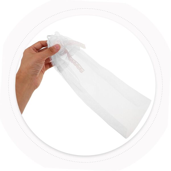 Set 3 Veli da Sposa in Garza e Pizzo per Bambole - Accessori Matrimonio Fai da Te