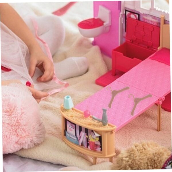 BESPORTBLE 100 Grucce Miniatura in Plastica per Bambole, Organizza Armadi e Accessori
