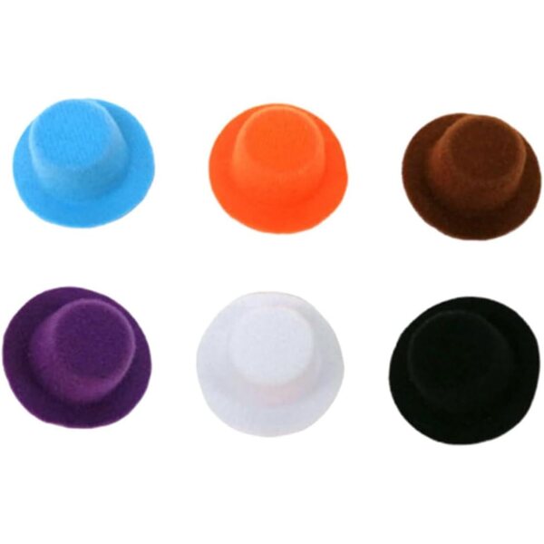 BESPORTBLE Set 6 Mini Cappelli a Bombetta per Bambole in Peluche Colorati e Decorativi