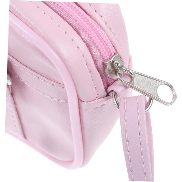 Gatuida Miniatur-Tasche für Puppen, 18 cm, rosa, dekoratives Accessoire für das Puppenhaus