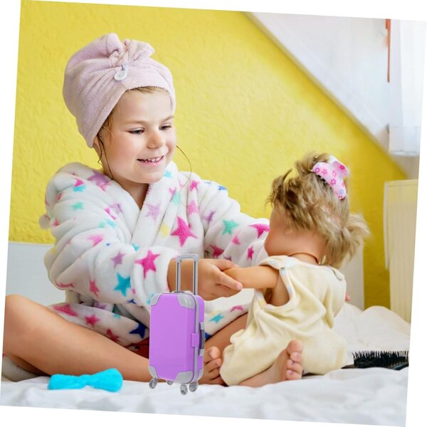 Miniaturkoffer für Lavendelpuppen aus starrem und realistischem ABS, 17 x 9,8 x 4,8 cm