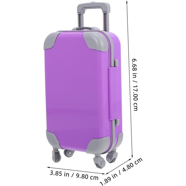 Miniaturkoffer für Lavendelpuppen aus starrem und realistischem ABS, 17 x 9,8 x 4,8 cm