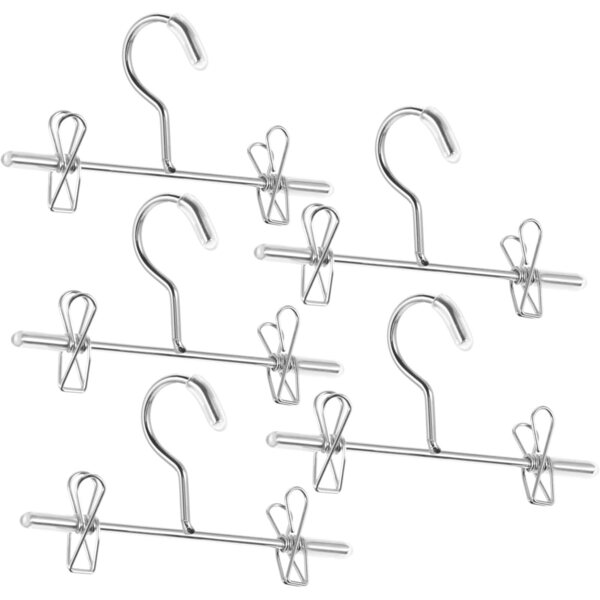 Mikinona 5 Mini Appendiabiti per Bambole in Metallo Argento - Grucce Realistiche e Resistenti