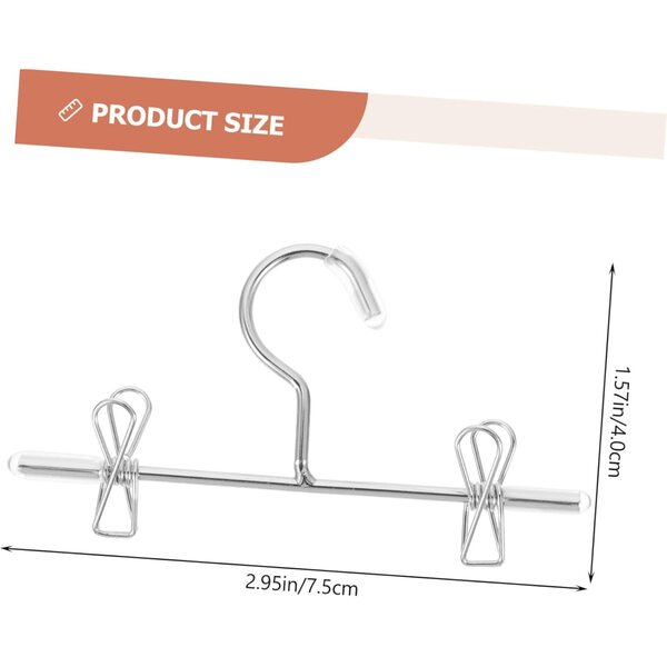 Mikinona 5 Mini-Kleiderbügel für Puppen aus silbernem Metall – realistische und widerstandsfähige Kleiderbügel