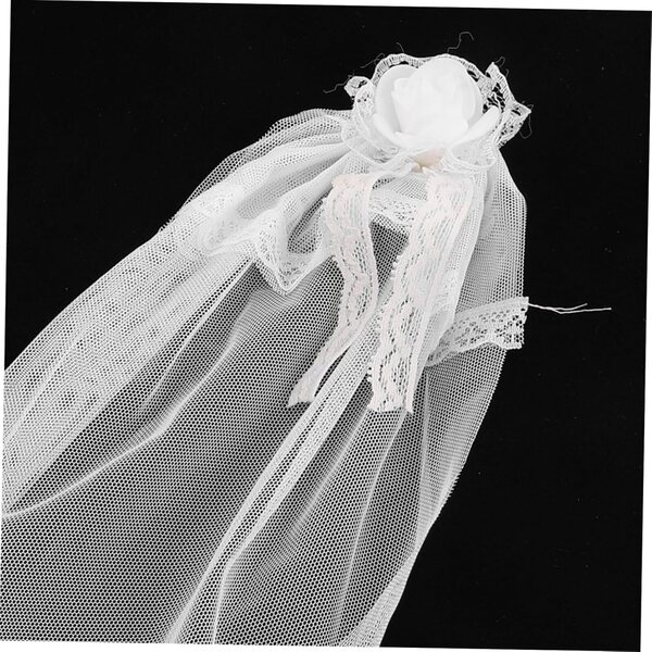BESTonZON 3 Veli Nuziali da Sposa per Bambole in Pizzo Tulle Bianco Elegante