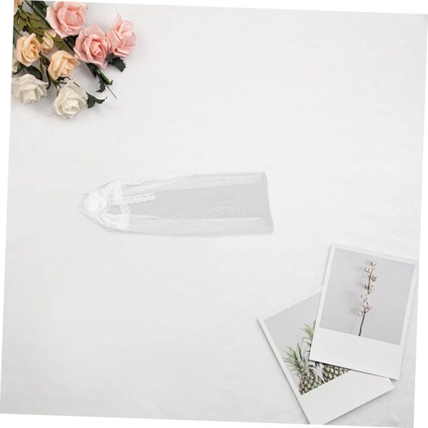 BESTonZON 3 Veli Nuziali da Sposa per Bambole in Pizzo Tulle Bianco Elegante