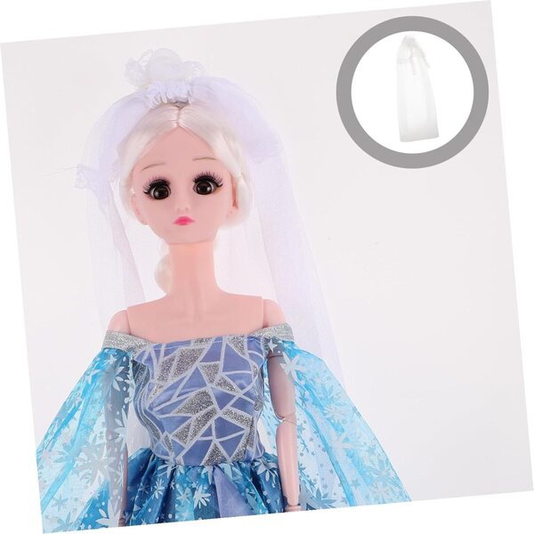 3 Veli da Sposa per Bambole Hemobllo in Garza e Pizzo, Accessori Leggeri per Role Play