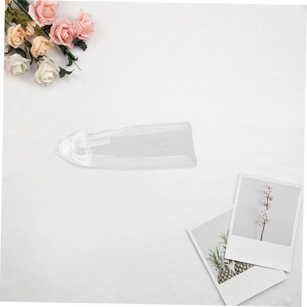 GALPADA Veli da Sposa per Bambole 3 Pezzi in Tulle con Pizzo Dettagliato Bianco