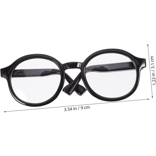 Hemobllo Occhiali da Costume Rotondi Miniatura per Bambole da 20 cm, Accessori Artigianali