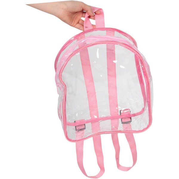 Vaguelly Transparenter Rucksack für Puppen aus widerstandsfähigem PVC 25x30x10 cm für die Reise