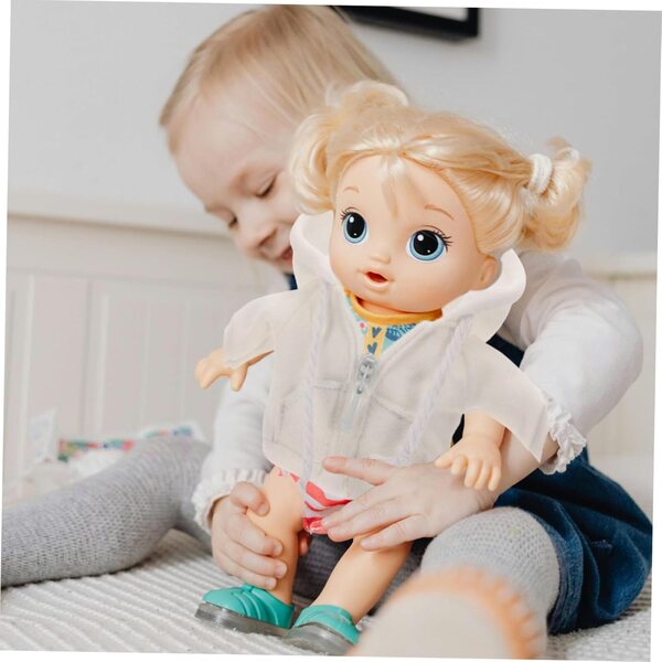 Felpa Cappuccio Bianca per Bambola 1/12 - Abbigliamento Miniatura Realistico per BJD e Piccole
