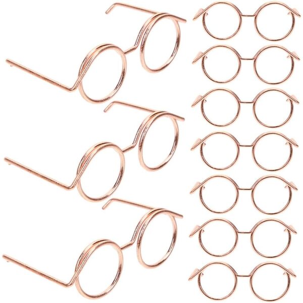 Mini Occhiali Rotondi in Metallo per Bambole Set da 15 Pezzi - Accessori Travestimento