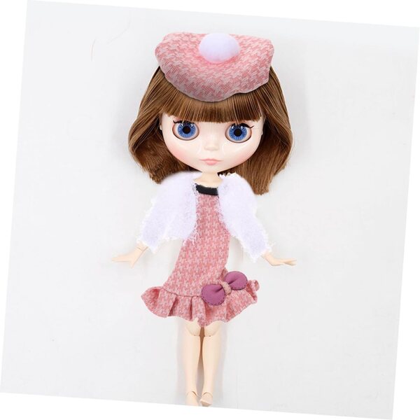Vestiti per Bambole SOPOTUTU con 2 Stili e Cappello, Gonna Decorativa Rosa