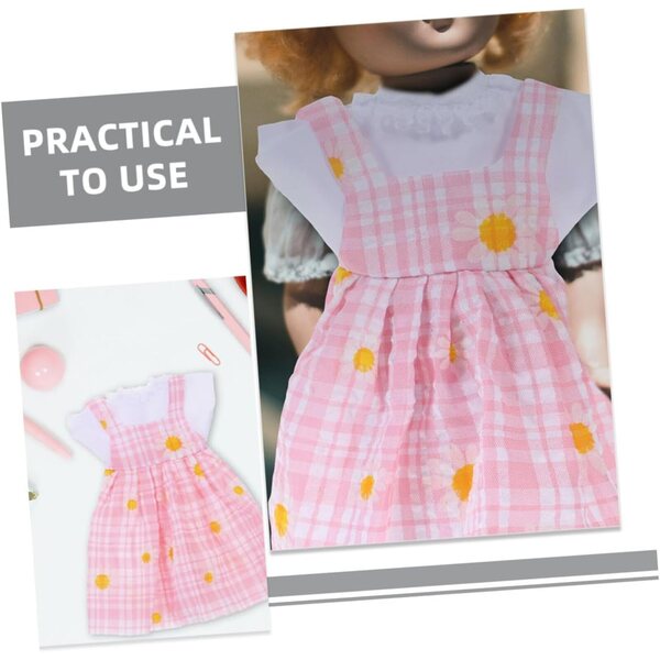 Vestiti per Bambole SOPOTUTU con 2 Stili e Cappello, Gonna Decorativa Rosa