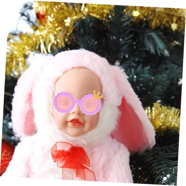 Beaupretty 5 Paia Occhiali da Sole in Plastica Colorati per Bambole Mini Accessori