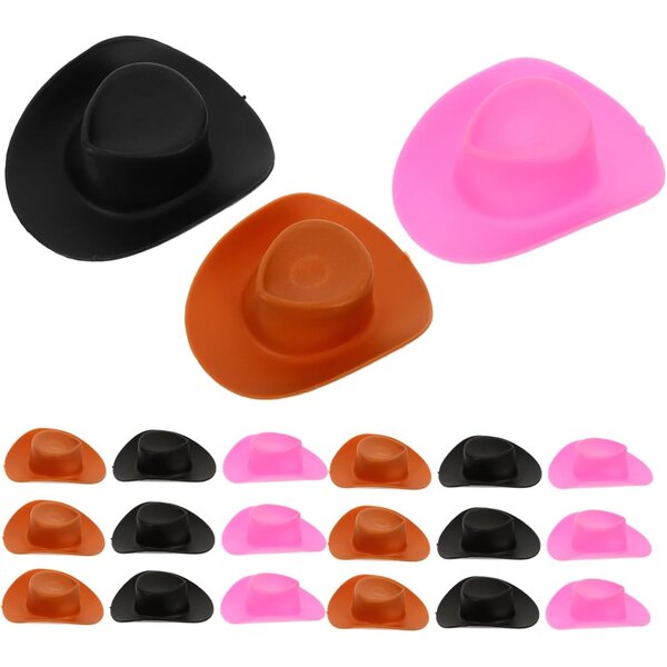 Beaupretty 30 Mini Cappelli da Cowboy Colorati per Bambole e Decorazioni Artigianali