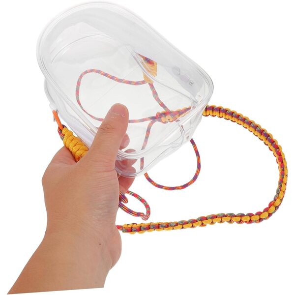 WOONEKY Borsa Trasparente da Viaggio per Bambole con Tracolla e Organizer in PVC Resistente
