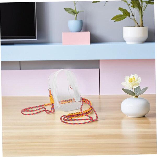 WOONEKY Borsa Trasparente da Viaggio per Bambole con Tracolla e Organizer in PVC Resistente