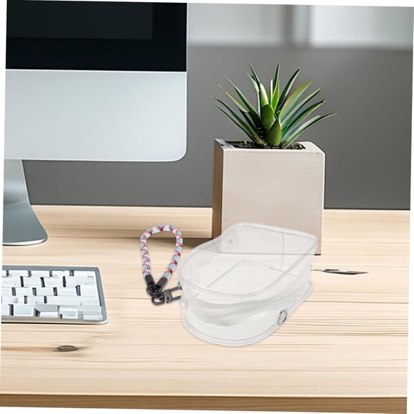 Vaguelly transparente PVC-Tasche mit farbigem Schlüsselband für Puppen und Mehrzweckgegenstände