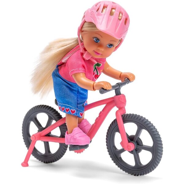 Simba Evi Love Mountainbike-Puppe mit Fahrrad und Helm für Kinder ab 3 Jahren