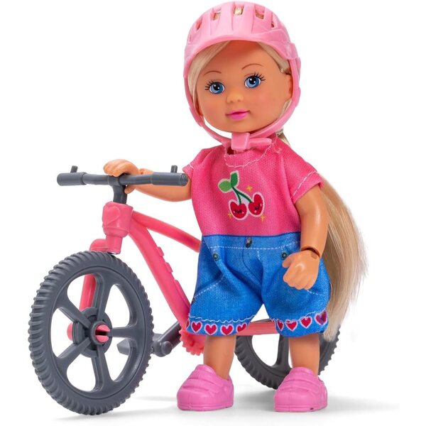 Simba Evi Love Mountainbike-Puppe mit Fahrrad und Helm für Kinder ab 3 Jahren