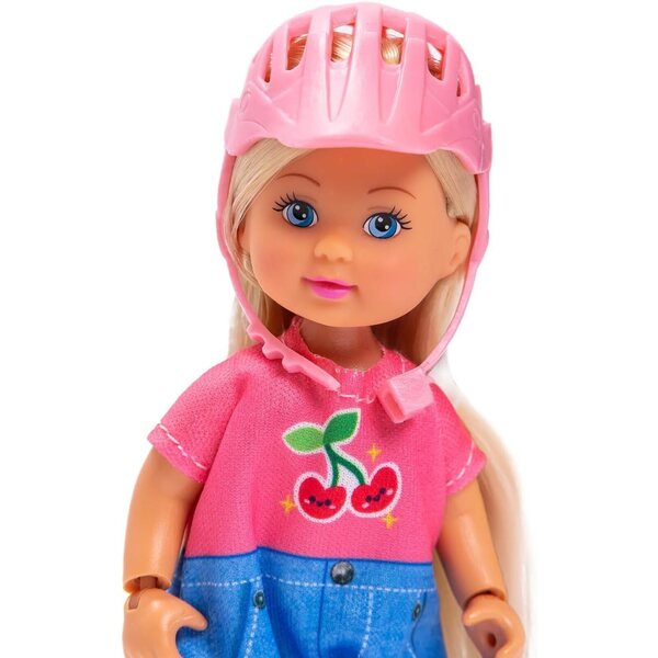 Simba Evi Love Mountainbike-Puppe mit Fahrrad und Helm für Kinder ab 3 Jahren