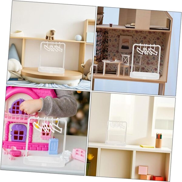 Vaguelly Mini-Stabiler Puppenkleiderhalter – einfach zu verwendender, platzsparender Organizer