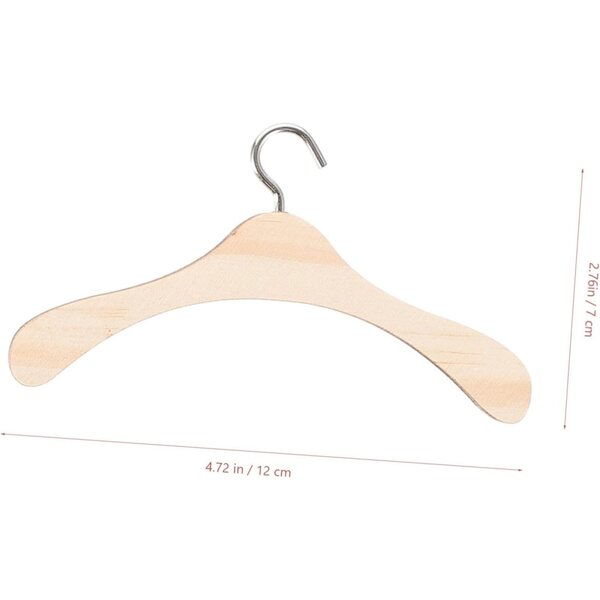 20 Holzbügel für BJD-Puppen 12 cm – Mini-Kleiderbügel für Bastelarbeiten