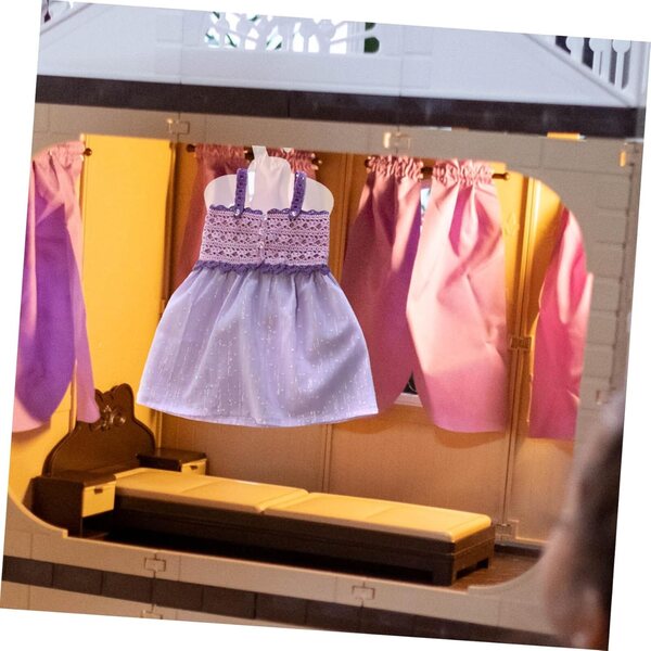 ERINGOGO 100 Mini-Kleiderbügel aus transparentem Kunststoff für Puppen und Minihäuser