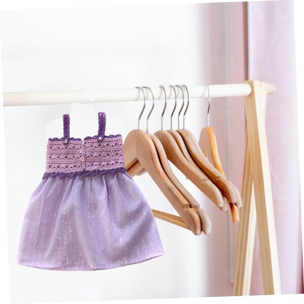 ERINGOGO 100 Mini-Kleiderbügel aus transparentem Kunststoff für Puppen und Minihäuser