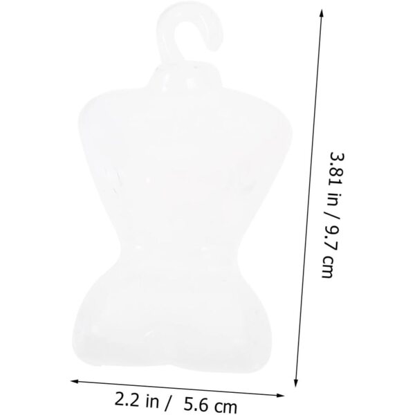 100 transparente Mini-Kunststoff-Kleiderbügel für Puppen – platzsparender Puppenhaus-Organizer