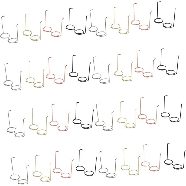 UPKOCH 40 Mini-Metallbrillen für Puppenrahmen, rosa, schwarz, DIY-Zubehör