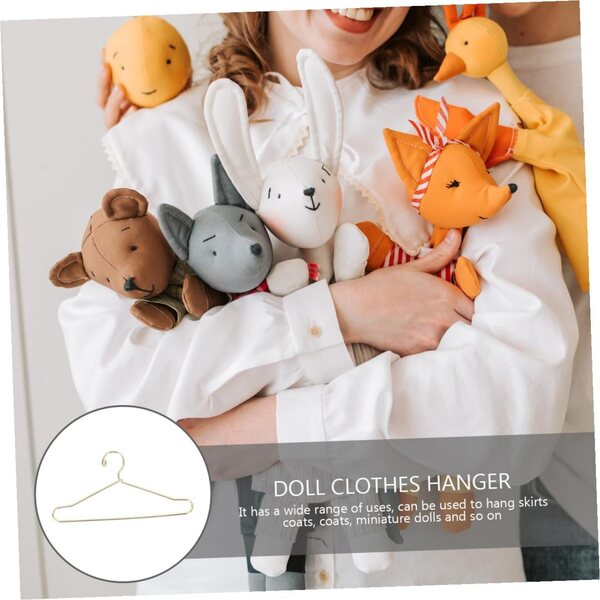 ERINGOGO 25 Mini-Metall-Kleiderbügel für Puppen | Robuster und praktischer Organizer