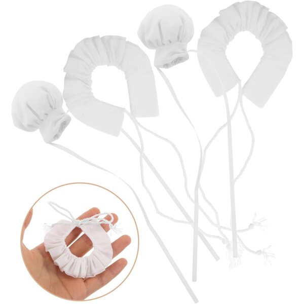 Set 2 Cappellini Mini Cuoco e Fazzoletti per Bambole 10-15cm - Accessori Gioco di Ruolo