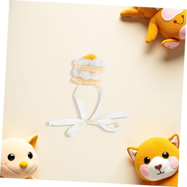 Mikinona Cappello Miniatura Uncinetto per Bambole e Peluche, Soffice e Morbido, Forma Torta