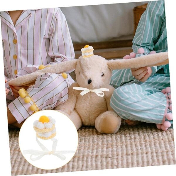 Mikinona Cappello Miniatura Uncinetto per Bambole e Peluche, Soffice e Morbido, Forma Torta