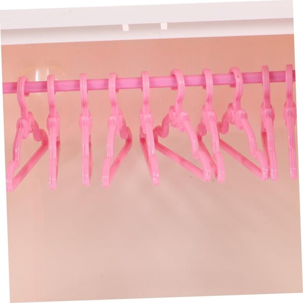 ORFOFE Mini-Kleiderschrank in Rosa für Puppen mit 20 Mini-Kleiderbügeln, praktischer und dekorativer Organizer