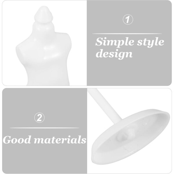 WOONEKY Set 4 Manichini Porta Abiti Bambole Mini Supporti Eleganti e Resistenti