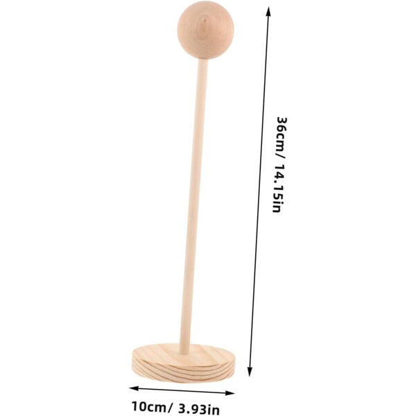 YARNOW Figurenhalterständer für Puppenperücken, elegantes und robustes Design, 36 x 10 x 10 cm
