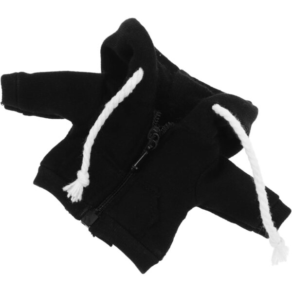 Cappotto nero per bambole LRXIYODE, mini felpa con cappuccio per travestimenti e giochi