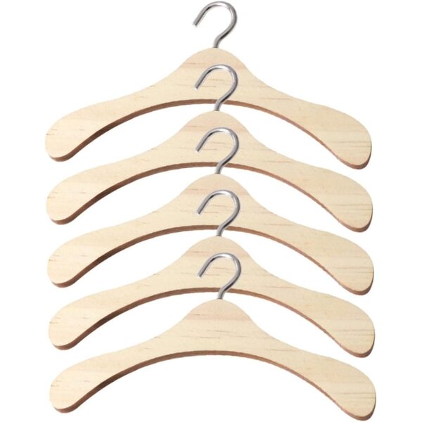 BESPORTBLE 5 Mini Grucce in Legno Naturale per Casa delle Bambole, Design Liscio e Pratico