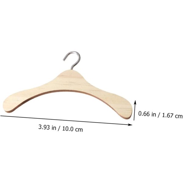 BESPORTBLE 5 Mini Grucce in Legno Naturale per Casa delle Bambole, Design Liscio e Pratico