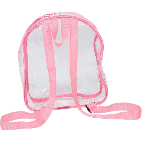 Beaupretty Zaino Trasparente Rosa in PVC Organizer Compatto per Bambole e Peluche