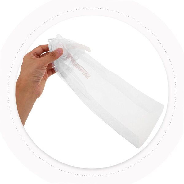 3 Pezzi Copricapo da Sposa in Garza e Pizzo per Bambole – Accessori Miniatura per Giochi e Foto