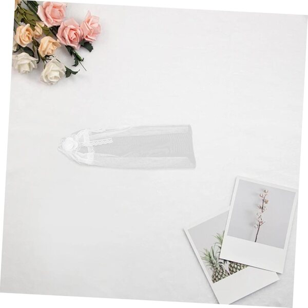 3 Pezzi Copricapo da Sposa in Garza e Pizzo per Bambole – Accessori Miniatura per Giochi e Foto
