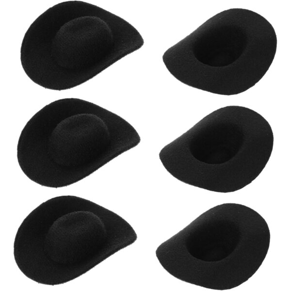 Abaodam 6 Mini Cappelli Cowboy in EVA per Bambole e Decorazioni Creative