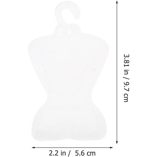 Abaodam Mini Appendiabiti per Bambole 100 Pezzi Grucce in Plastica Resistenti