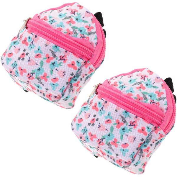 2-teilige Puppenrucksäcke aus Polyester mit Ankleidefunktion, Mini-Spielrucksäcke