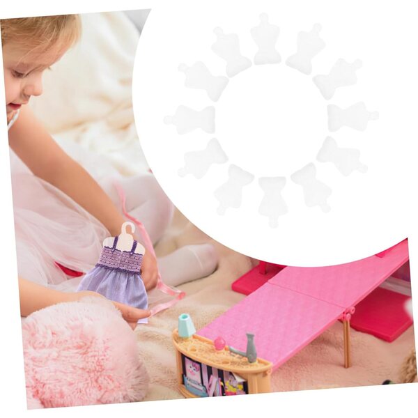100 Mini Appendini in Plastica per Bambole - Decorativi e Robusti per Casa delle Bambole